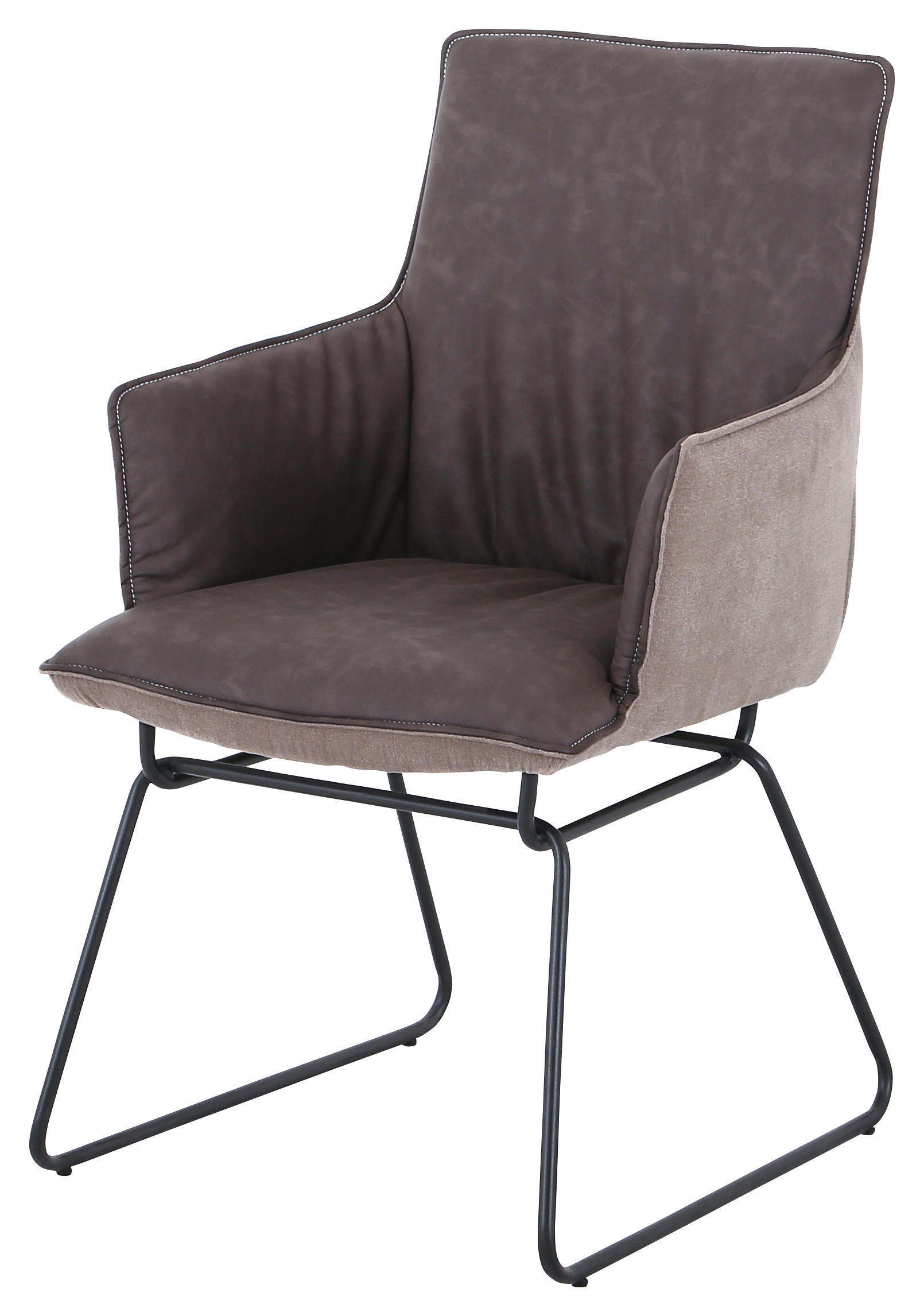 STOLICA  braon       - boja hroma/braon, Dizajnerski, metal/tekstil (57/89/65cm) - Carryhome