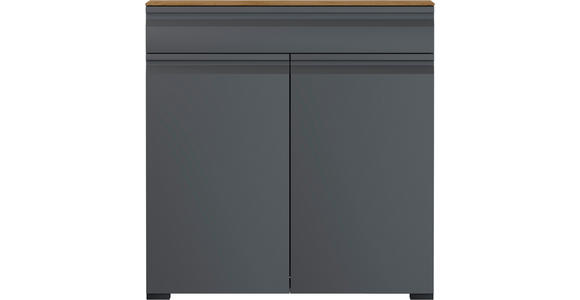 SCHUHSCHRANK Anthrazit, Eichefarben - Eichefarben/Anthrazit, Design, Holzwerkstoff/Kunststoff (93/96/36cm) - Dieter Knoll