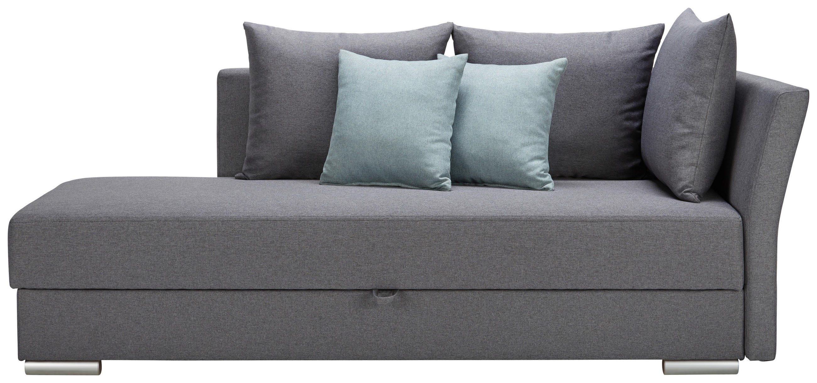 LIEGE in Webstoff Anthrazit - Chromfarben/Anthrazit, Design, Kunststoff/Textil (220/93/100cm) - Xora
