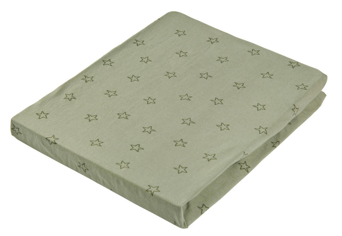 KINDERSPANNBETTTUCH  100/100/12 cm  - Grün, Basics, Textil (100/100/12cm) - Patinio