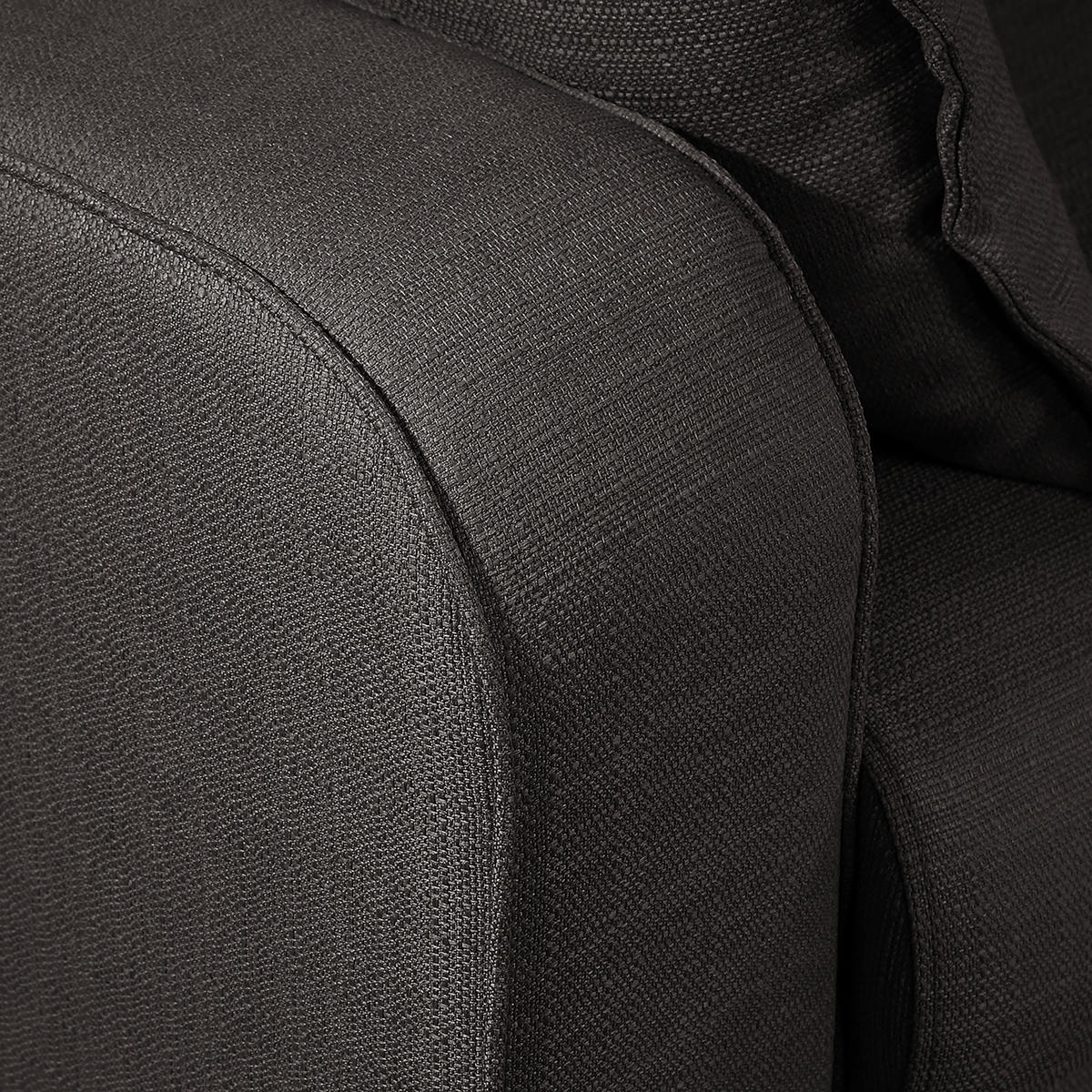 ECKSOFA Beata Dunkelgrau Mikrofaser  - Wengefarben/Dunkelgrau, Design, Holz/Textil (230/150cm) - Livetastic