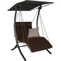 HOLLYWOODSCHAUKEL 100/160/145 cm  - Dunkelgrau/Anthrazit, Basics, Kunststoff/Textil (100/160/145cm) - Boxxx