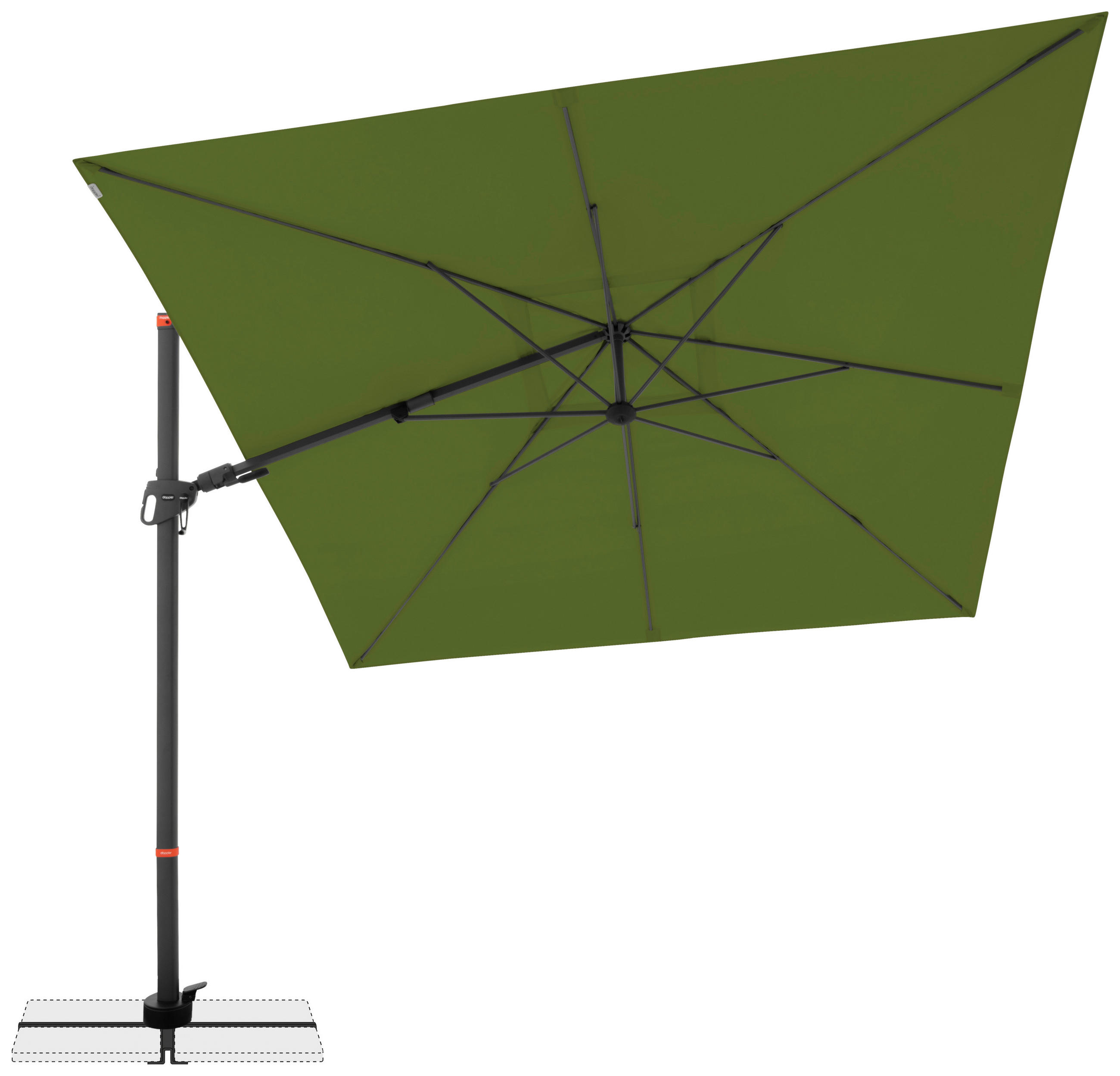 Doppler Ampelschirm Grün 280x280 cm