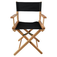 KEMPINGOVÁ SKLADACIA STOLIČKA - čierna/farba buka, Lifestyle, drevo/textil (55,5/85,5/40cm) - Ambia Home