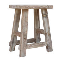 HOCKERBANK 40/25/50 cm Schwarz Recyclingholz vollmassiv  - Schwarz, Design, Holz (40/25/50cm) - Livetastic