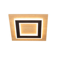 STROPNÉ LED SVIETIDLO, 32/32 cm  - čierna/prírodná farba, Natur, kov/kompozitné drevo (32/32cm) - Novel