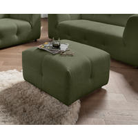 HOCKER in Textil Grün  - Schwarz/Grün, Design, Kunststoff/Textil (72/44/72cm) - Livetastic