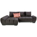 ECKSOFA in Braun, Grau  - Pink/Braun, MODERN, Textil/Metall (192/290cm) - Carryhome