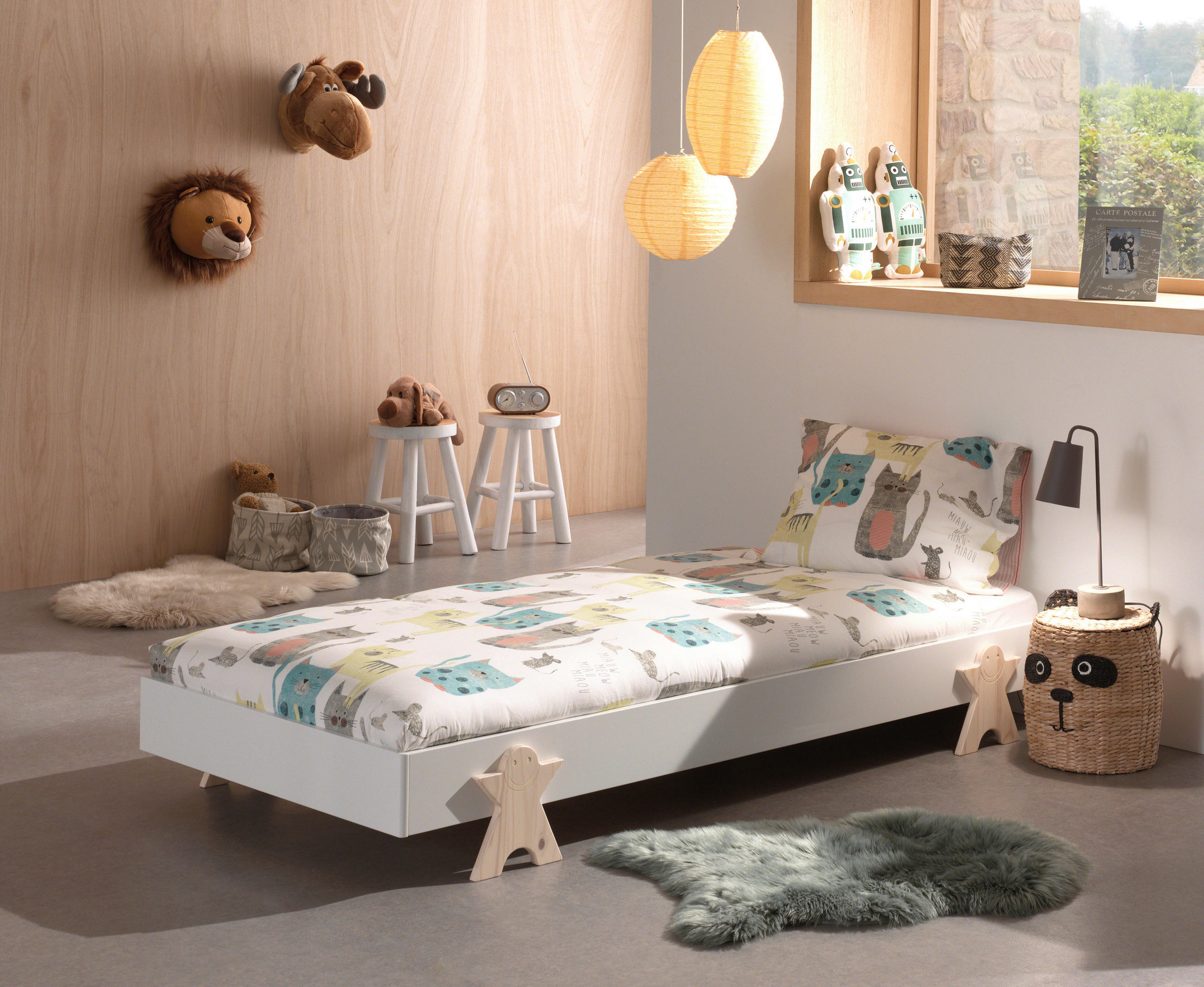 KINDER-/JUNIORBETT 90/200 cm  in Weiß  - Weiß, MODERN, Holz/Holzwerkstoff (90/200cm) - Vipack