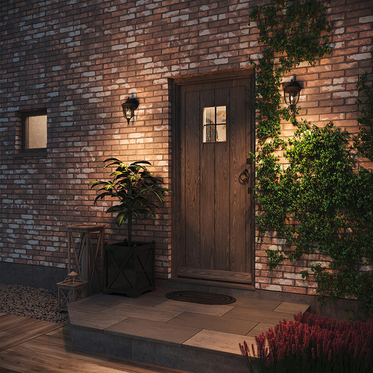 AUßENWANDLEUCHTE Elstead English Bridle 16.7/32.1/19.1 cm   - Schwarz, Basics, Glas/Metall (16.7/32.1/19.1cm) - Elstead Lighting