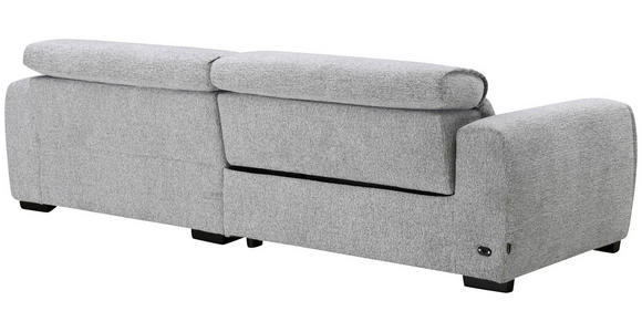ECKSOFA in Mikrofaser Hellgrau  256/172 cm  - Hellgrau/Schwarz, Design, Textil/Metall (256/172cm) - Carryhome