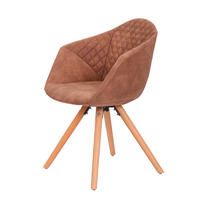 SADA ŽIDLÍ 2 kusy - hnědá, Lifestyle, dřevo/textil (59/82/55cm)