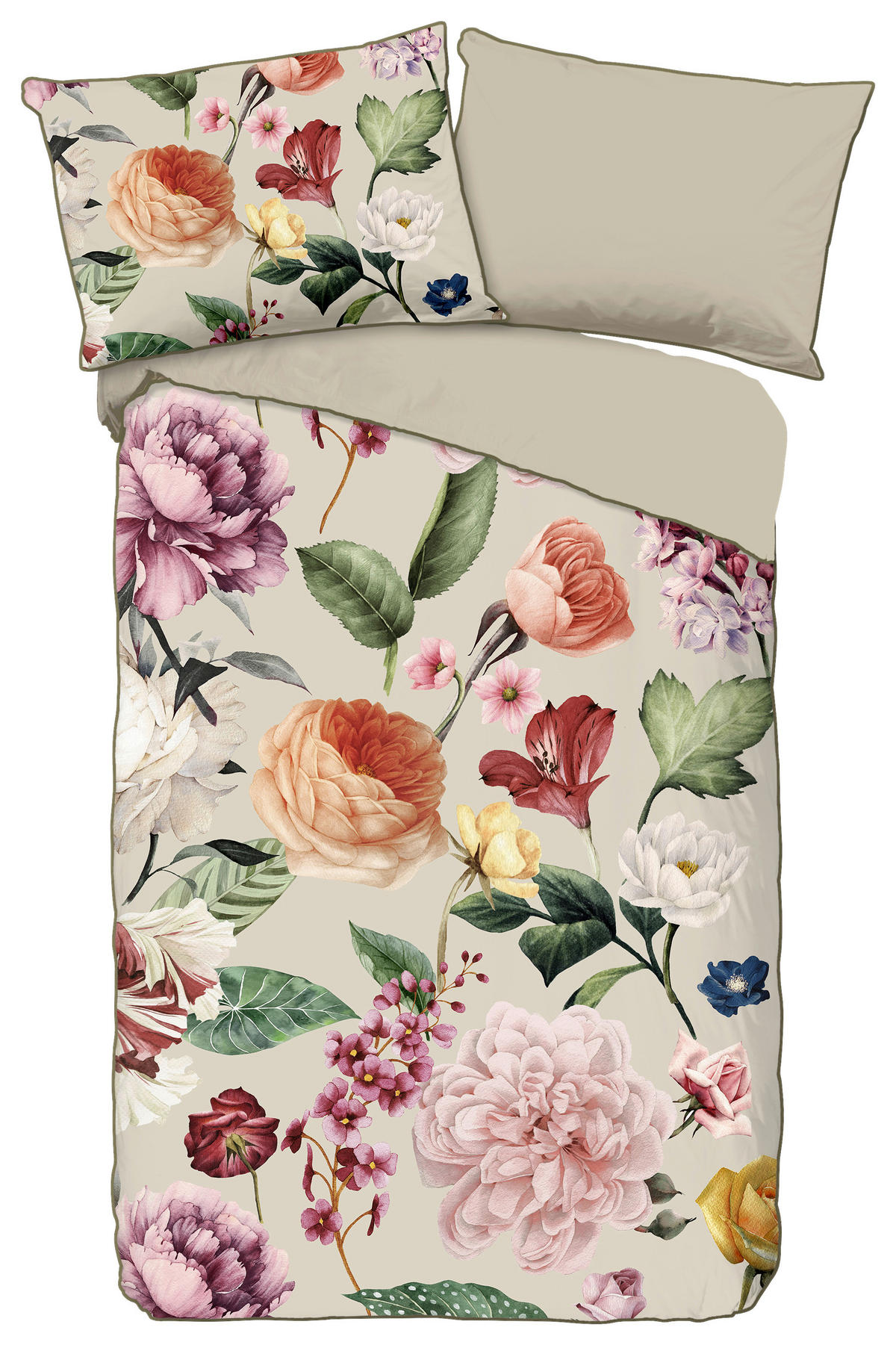 WENDEBETTWÄSCHE sonstige Webstoff 140/200 cm  - Sandfarben, Basics, Textil (140/200cm)