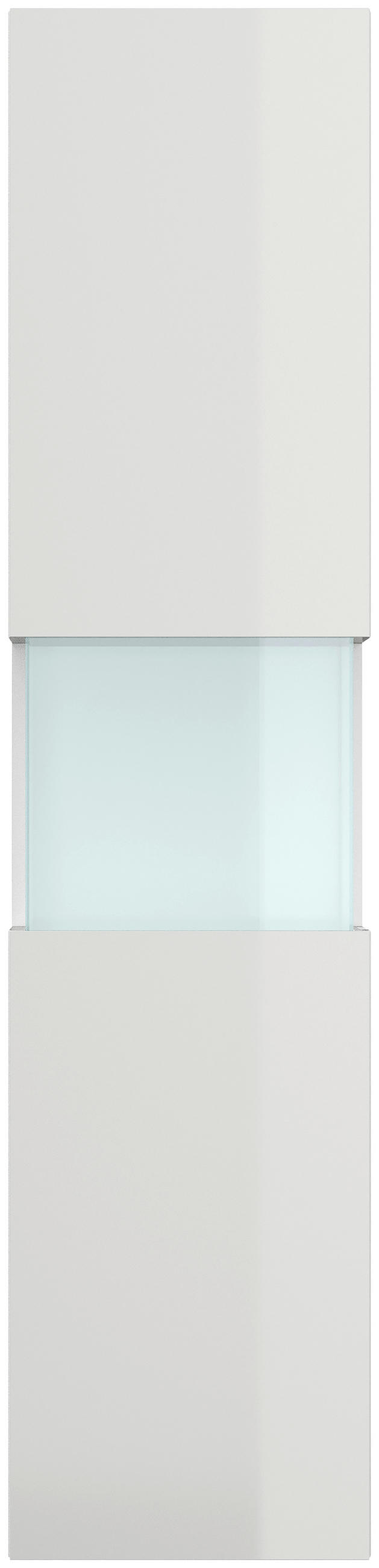 HOCHSCHRANK 35,2/150/30 cm  - Weiß Hochglanz, MODERN, Glas/Holzwerkstoff (35,2/150/30cm) - MID.YOU