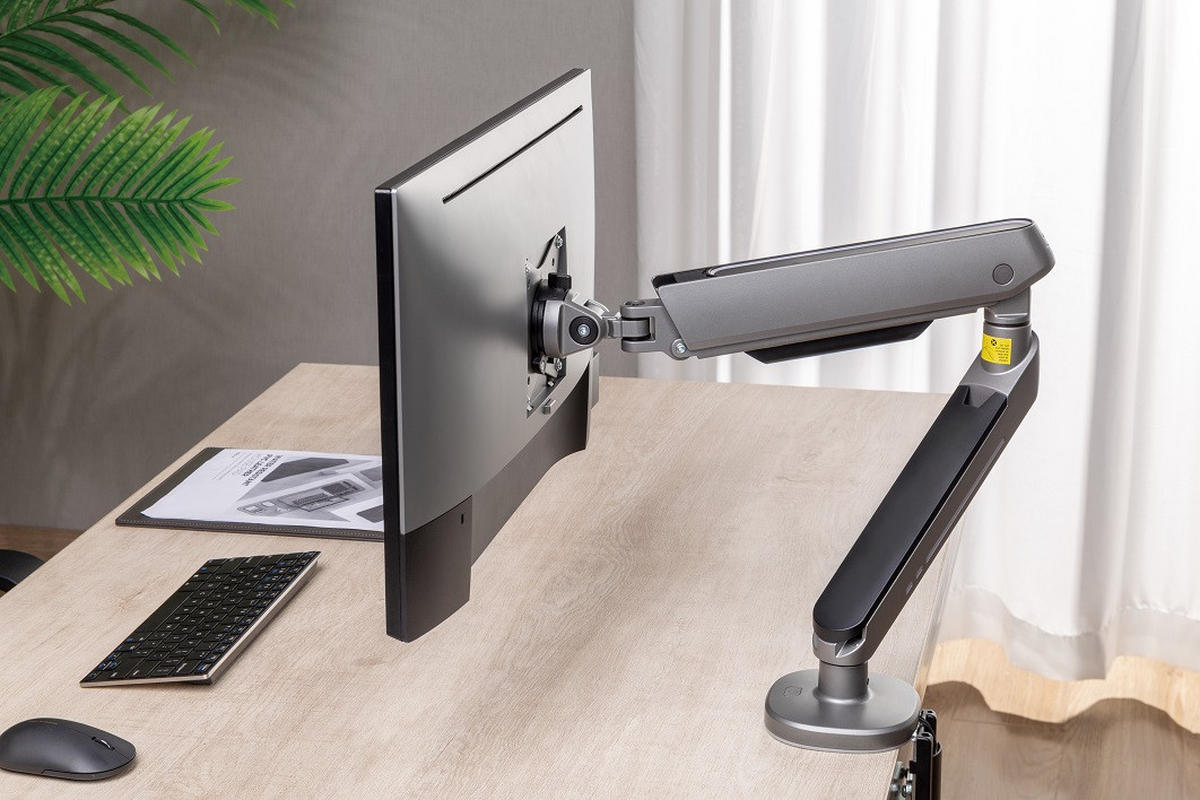 MONITOR-HALTERUNG Metall, Kunststoff Dunkelgrau  - Dunkelgrau, Design, Kunststoff/Metall (11,7/62,2/57,5cm) - Boxxx