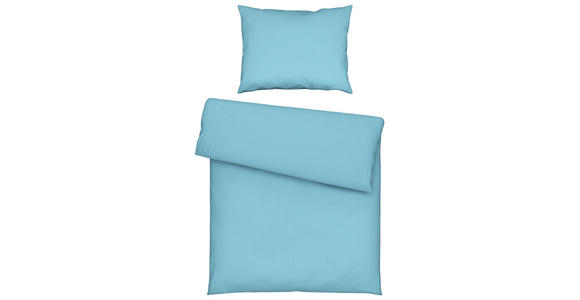 Bettwäsche Milena 140/200cm Türkis - Türkis, KONVENTIONELL, Textil - Luca Bessoni