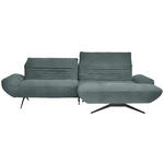 ECKSOFA  in Bouclé Graublau  280/170-195 cm  - Graublau/Schwarz, Design, Textil/Metall (280/170-195cm) - Dieter Knoll