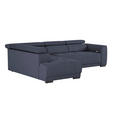 ECKSOFA Blau Struktur  - Blau/Schwarz, Design, Kunststoff/Textil (205/284cm) - Xora