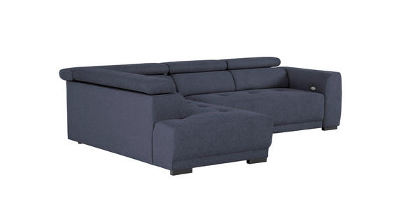ECKSOFA Blau Struktur - Blau/Schwarz, Design, Kunststoff/Textil (205/284cm) - Xora