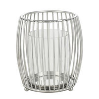 WINDLICHT - Chromfarben, LIFESTYLE, Glas/Metall (20,5/22,5cm)