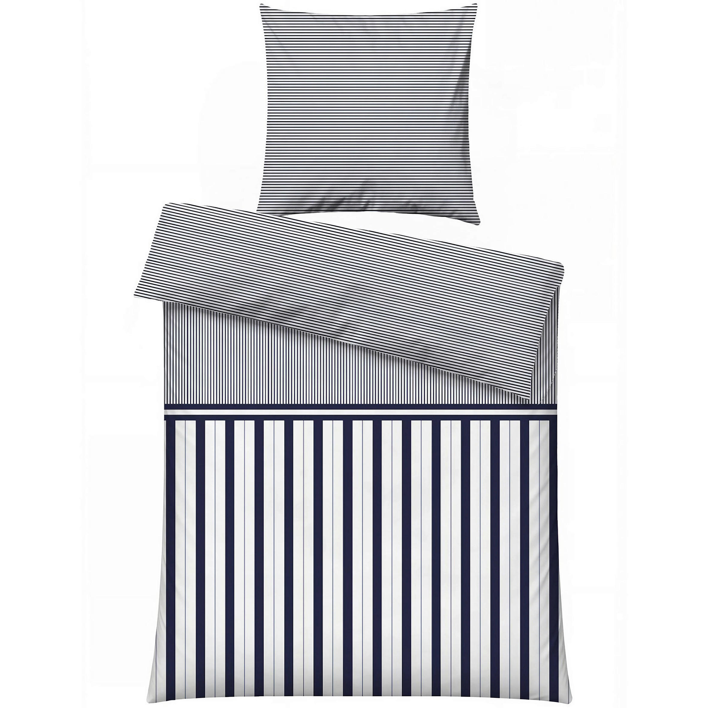 BETTWÄSCHE 135/200 cm  - Dunkelblau, Basics, Textil (135/200cm)