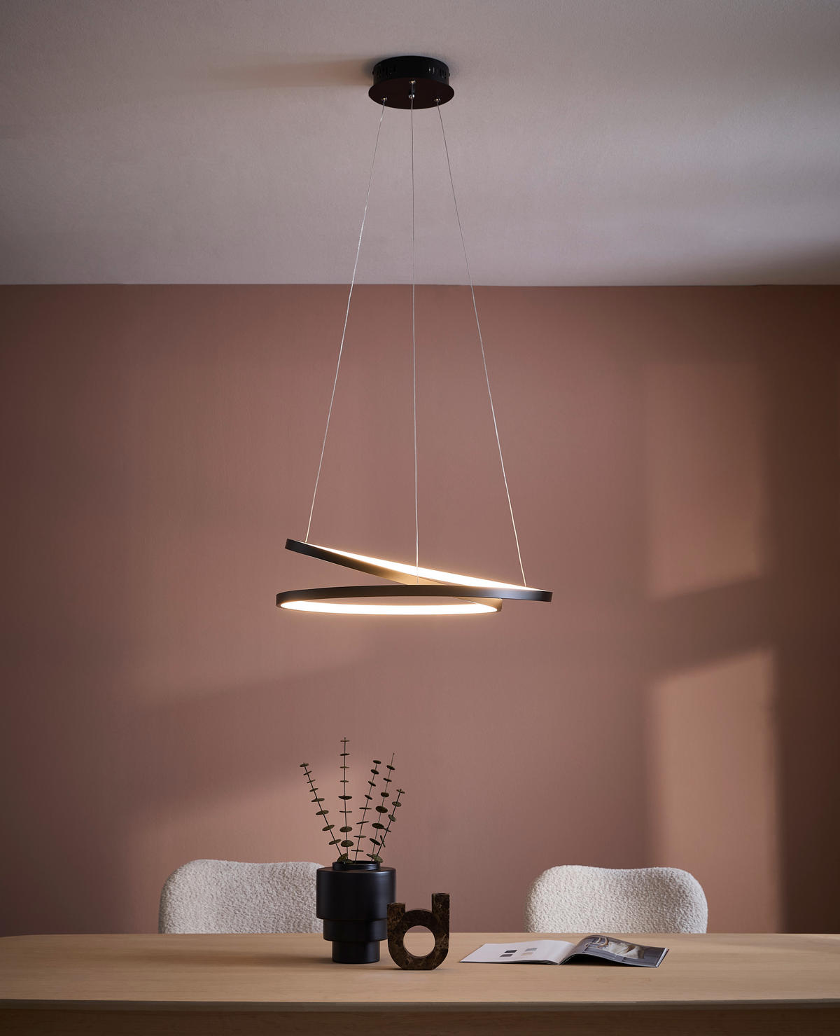LED-HÄNGELEUCHTE 60/60/100 cm  - Schwarz, Design, Kunststoff/Metall (60/60/100cm) - Paul Neuhaus