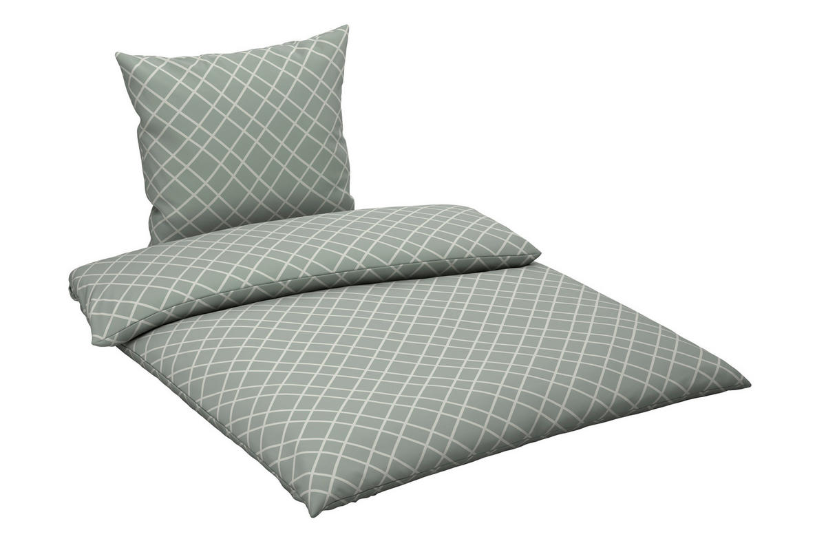 BETTWÄSCHE Flanell 135/200 cm  - Grün, KONVENTIONELL, Textil (135/200cm) - Esposa