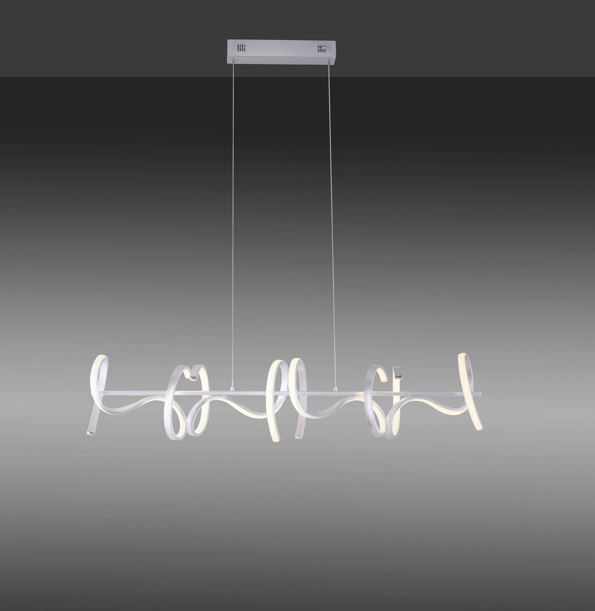 LED-HÄNGELEUCHTE 99/21/135 cm  - Silberfarben, Design, Metall (99/21/135cm)