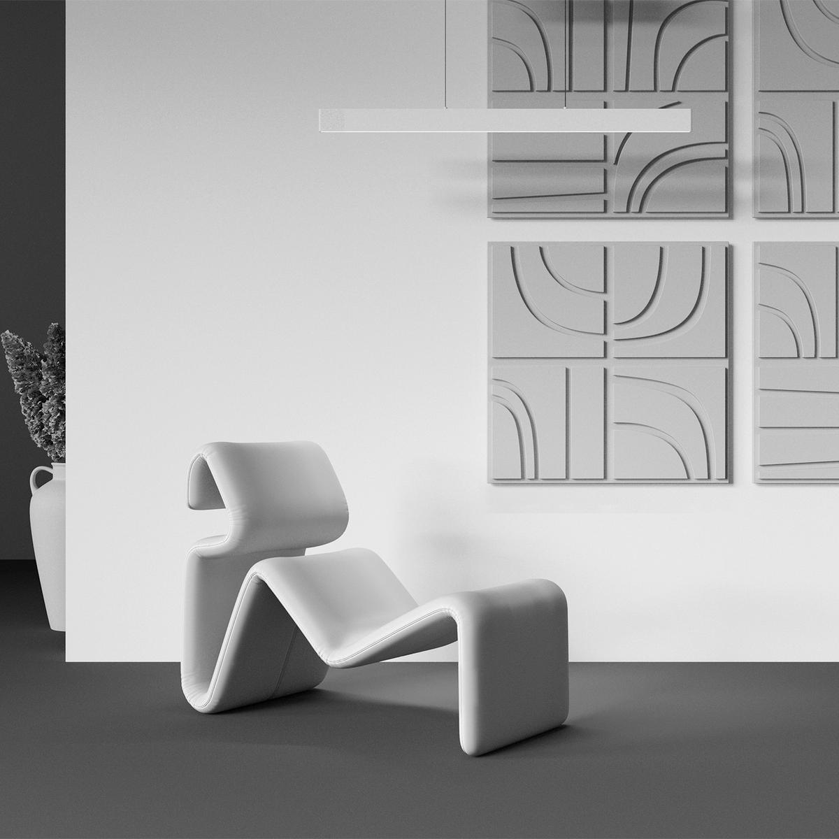 PENDELLAMPA Ephoria 116/155.8/1.5 cm  - vit, Design, metall (116/155.8/1.5cm) - MAYTONI
