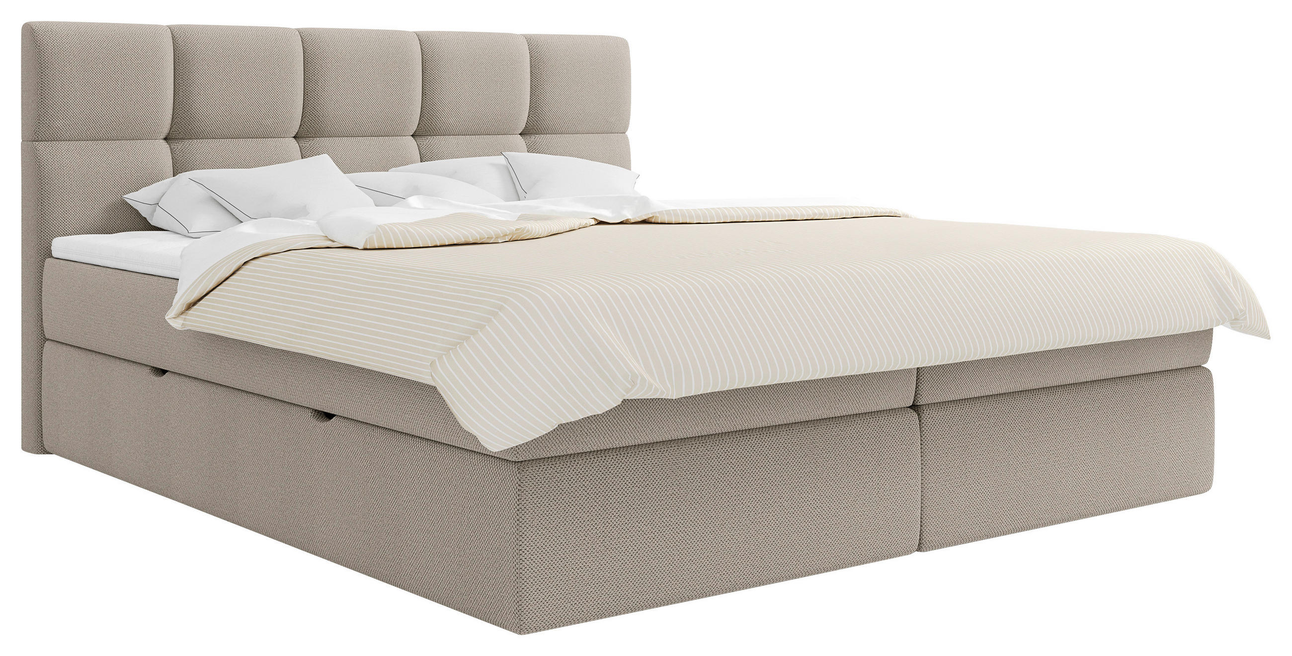 BOXSÄNG 140/200 cm  i beige  - beige/svart, Modern, trämaterial/trä (140/200cm) - MID.YOU