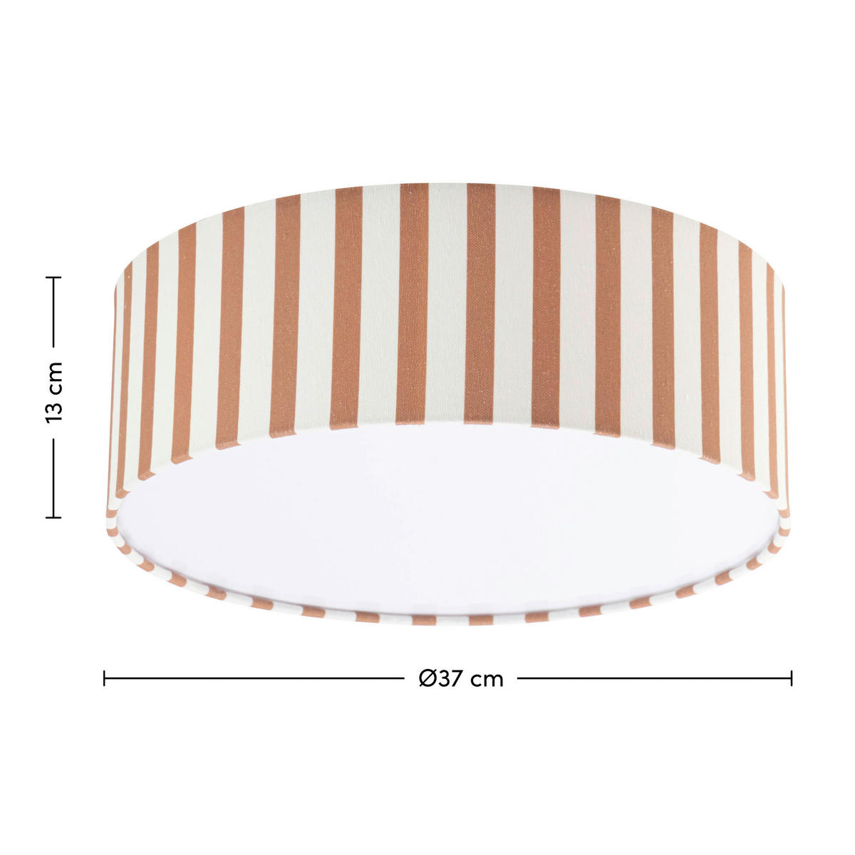 DECKENLEUCHTE  37/13 cm    - Braun/Naturfarben, MODERN, Kunststoff/Textil (37/13cm) - Novel