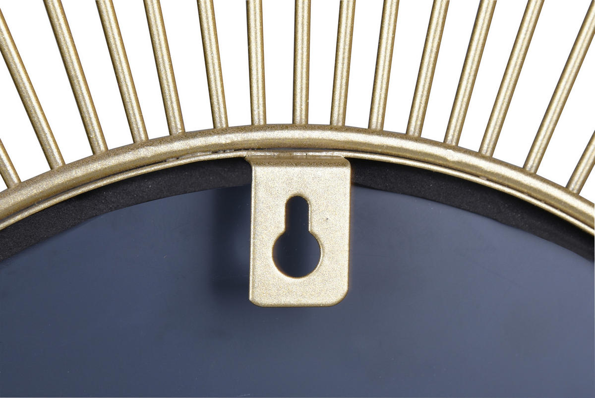WANDSPIEGEL 60/60/1 cm    in rund  - Goldfarben, LIFESTYLE, Glas/Metall (60/60/1cm)