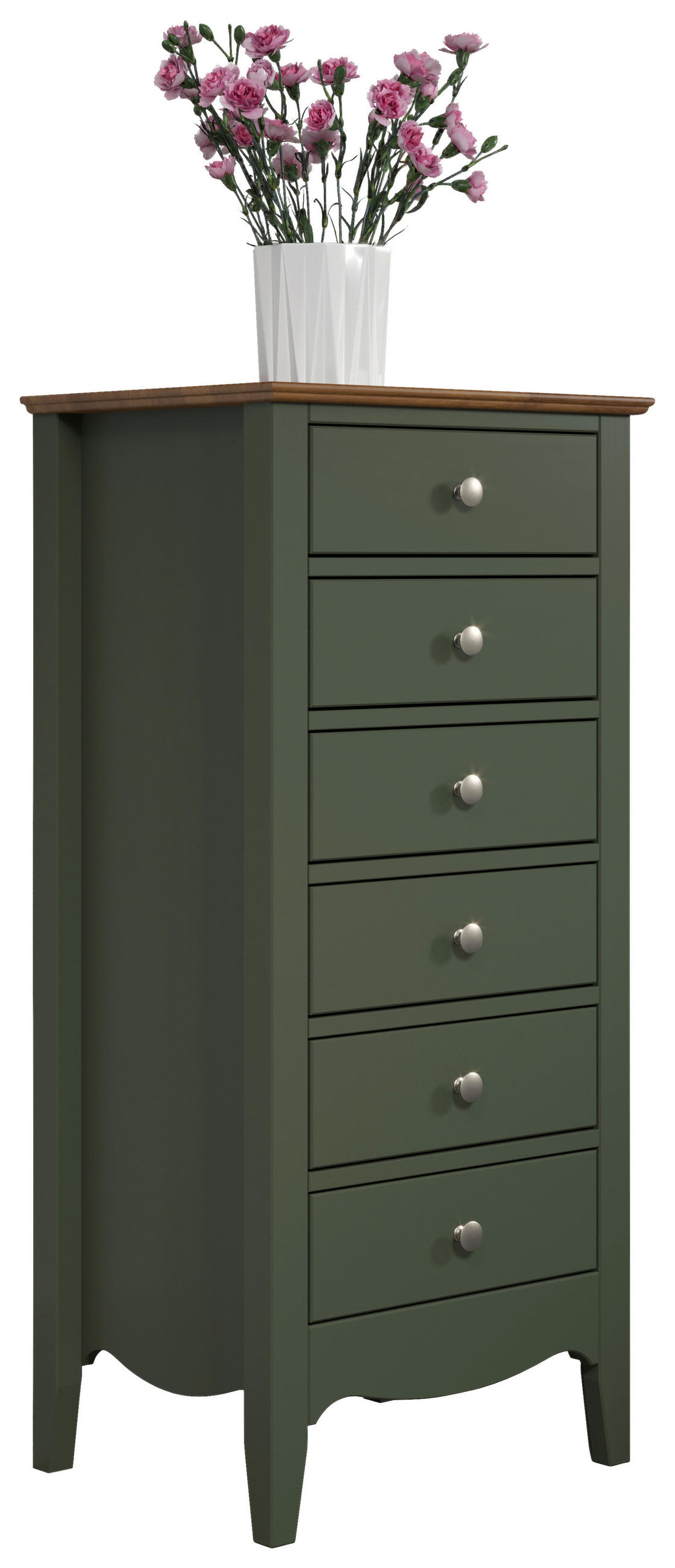 KOMMODE  in 50/110/42 cm  - Dunkelgrün/Dunkelbraun, LIFESTYLE, Holz/Holzwerkstoff (50/110/42cm)