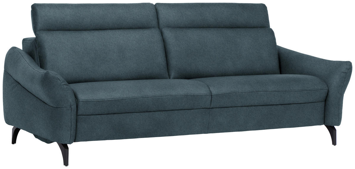 3-SITZER-SOFA in Leder Petrol  - Anthrazit/Petrol, Design, Leder/Metall (227/92/97cm) - Himolla Komfortklass