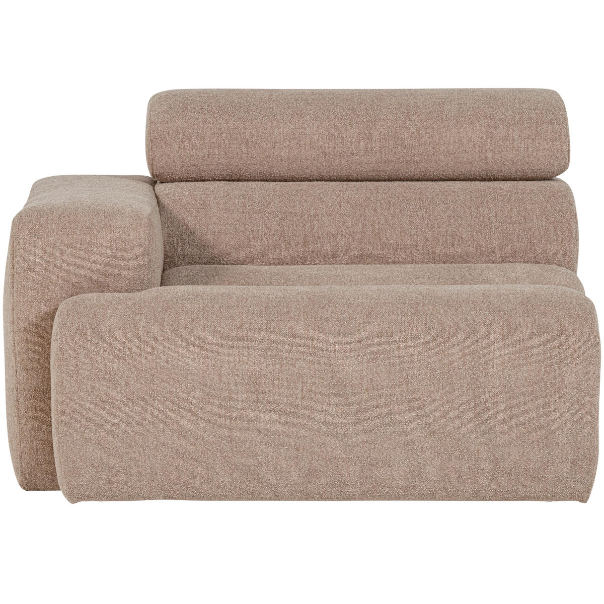 SOFAELEMENT Novi Bouclé Taupe  - Taupe, Design, Kunststoff/Textil (109/86/113cm) - Livetastic