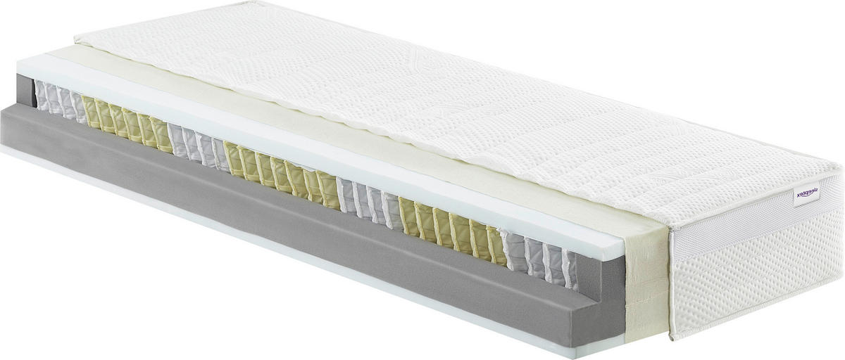 TASCHENFEDERKERNMATRATZE 80/200 cm H4 = sehr fest  - Weiss, Konventionell, Textil (80/200cm) - Sleeptex