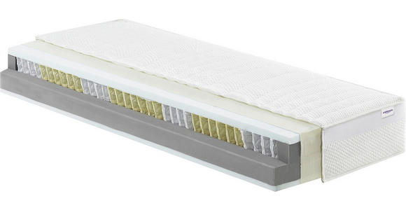 TASCHENFEDERKERNMATRATZE 80/200 cm Höhe ca. 23 cm  - Weiß, KONVENTIONELL, Textil (80/200cm) - Sleeptex