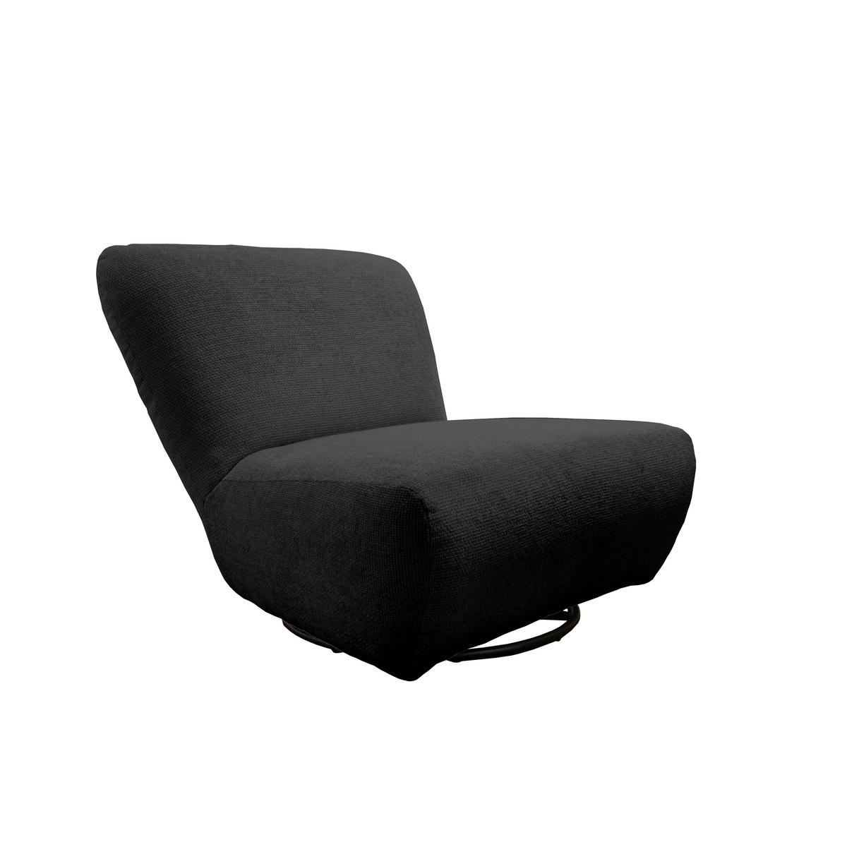 XXL-SESSEL in Mikrofaser Schwarz  - Schwarz, Trend, Textil/Metall (95/77/94cm) - Livetastic