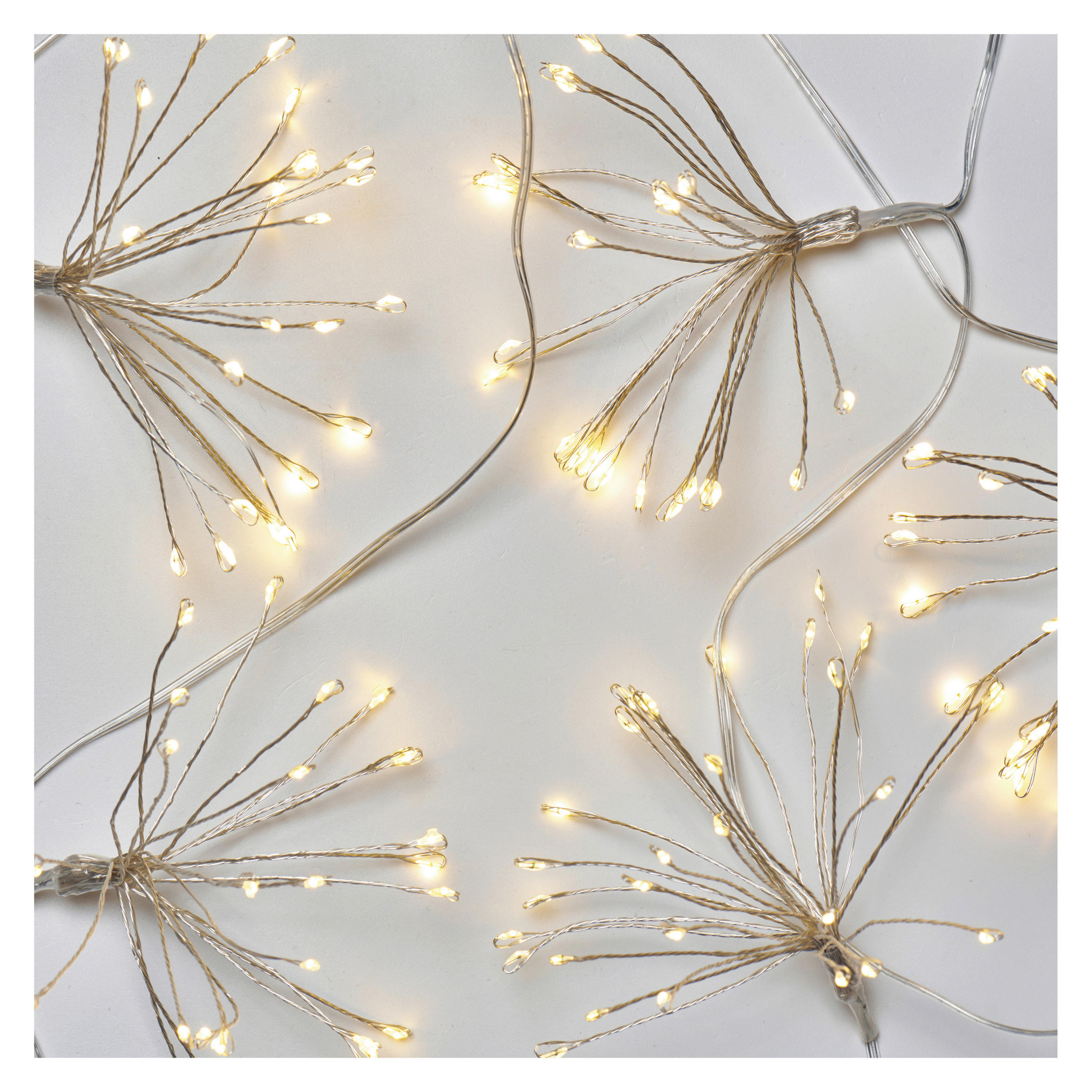 DEKORAČNÉ LED SVIETIDLO - priehľadné, Basics, kov (300cm)