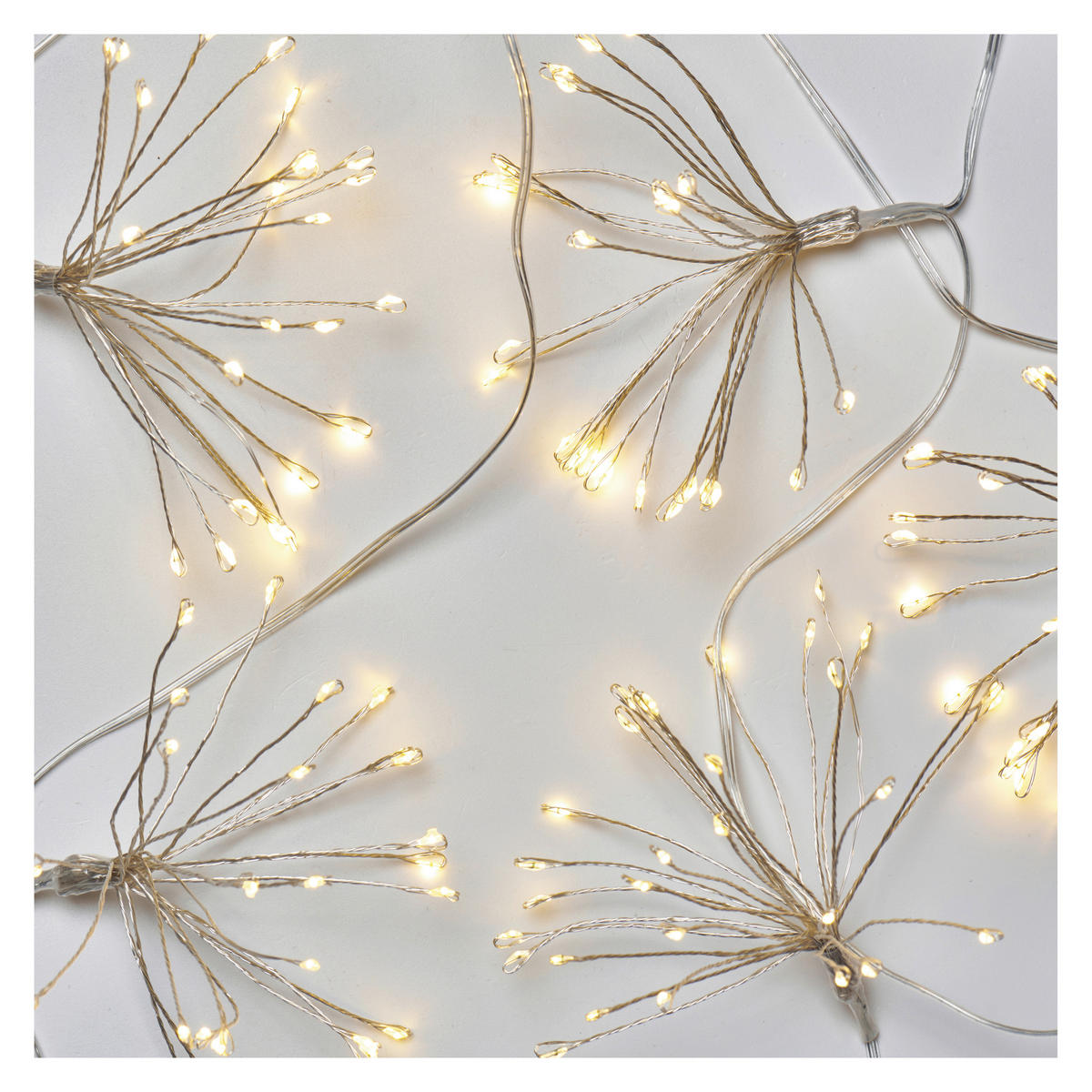 DEKORAČNÉ LED SVIETIDLO - priehľadné, Basics, kov (300cm)