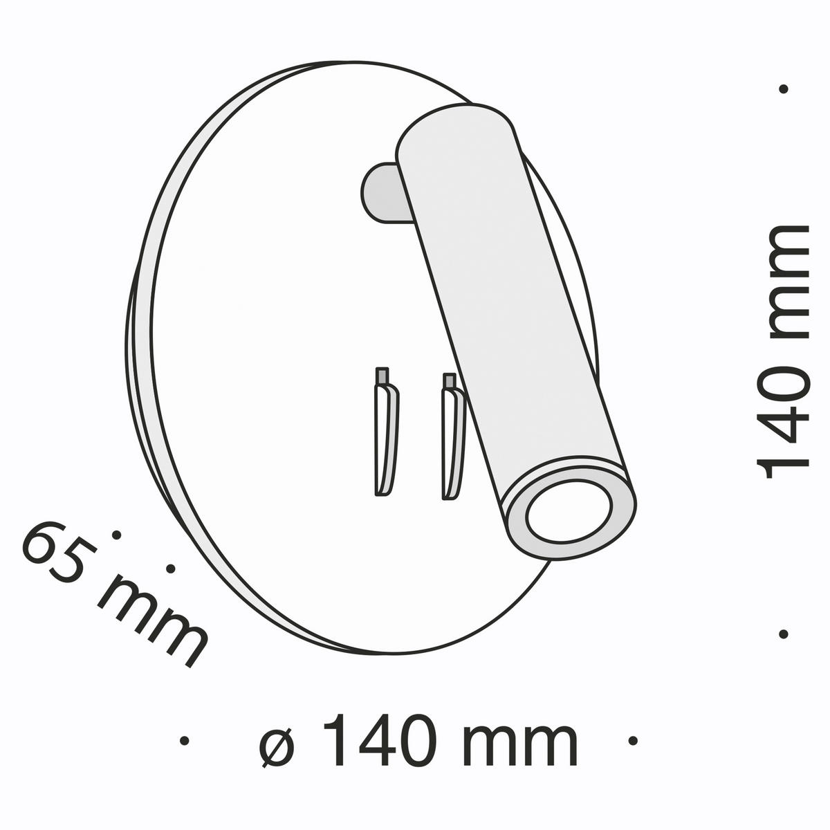 WANDLEUCHTE 6,5/14/14 cm   - Schwarz, Trend, Metall (6,5/14/14cm) - MAYTONI