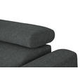 ECKSOFA in Webstoff Anthrazit  205/280 cm  - Anthrazit/Schwarz, Design, Textil/Metall (205/280cm) - Xora