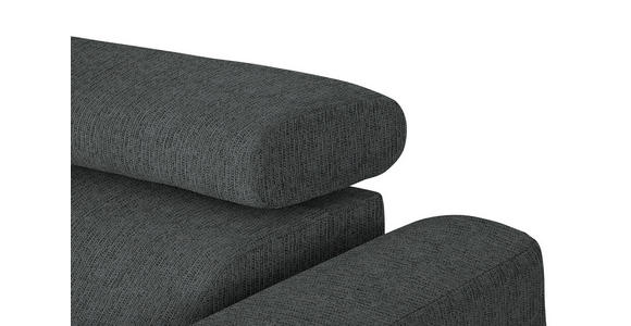 ECKSOFA in Webstoff Anthrazit 205/280 cm - Anthrazit/Schwarz, Design, Textil/Metall (205/280cm) - Xora