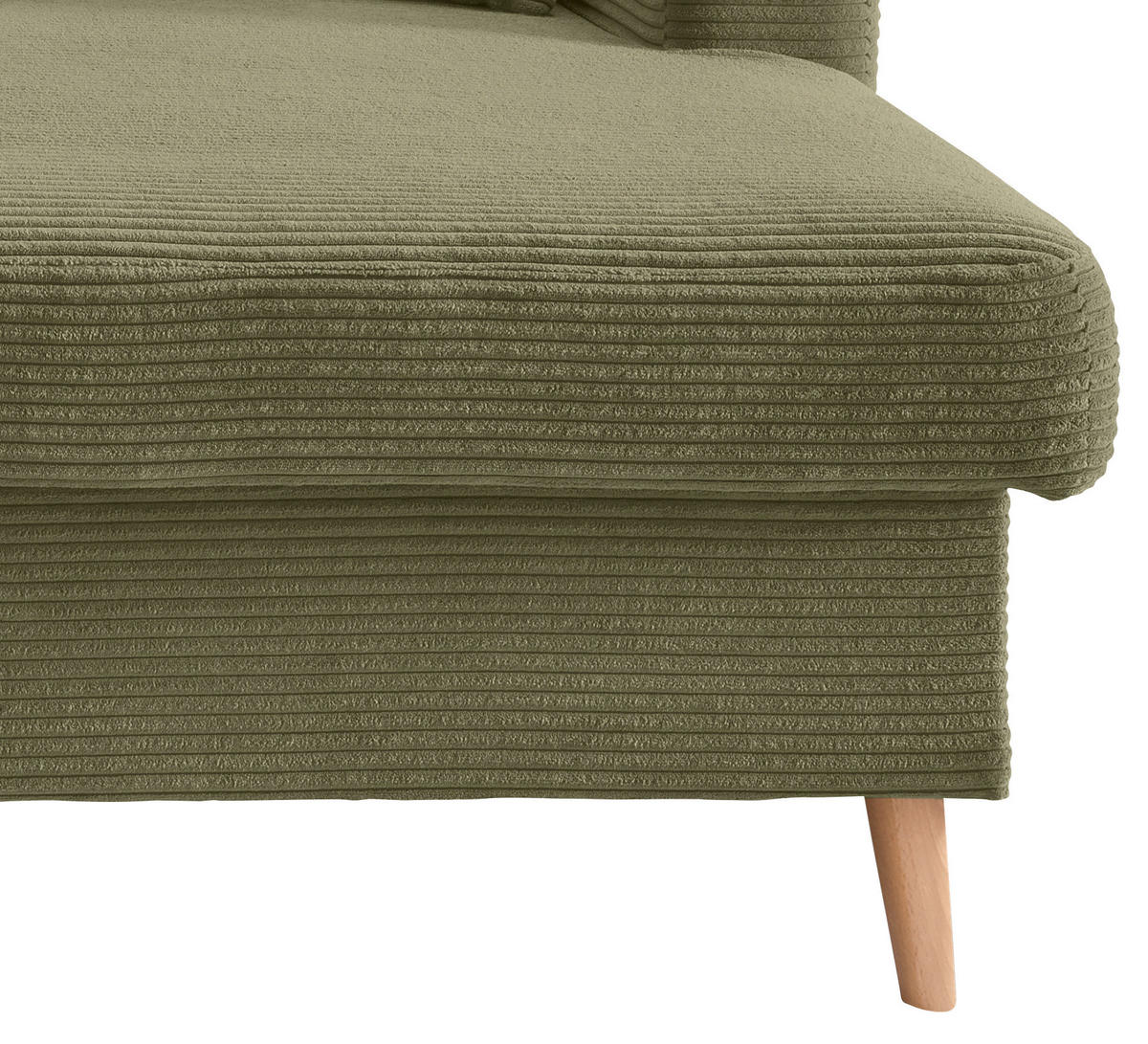 SALON PANORAMIQUE in Cord Olivgrün  - vert olive/bleu clair, Konventionell, textile/bois (150/301/200cm) - P & B