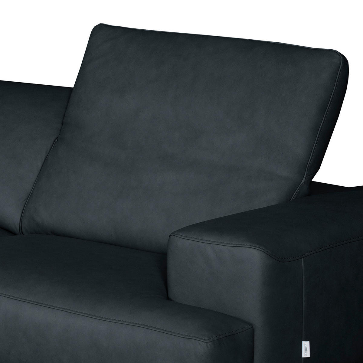 ECKSOFA  in Echtleder Blau  187/295 cm  - Chromfarben/Blau, Design, Leder/Metall (187/295cm) - Livetastic