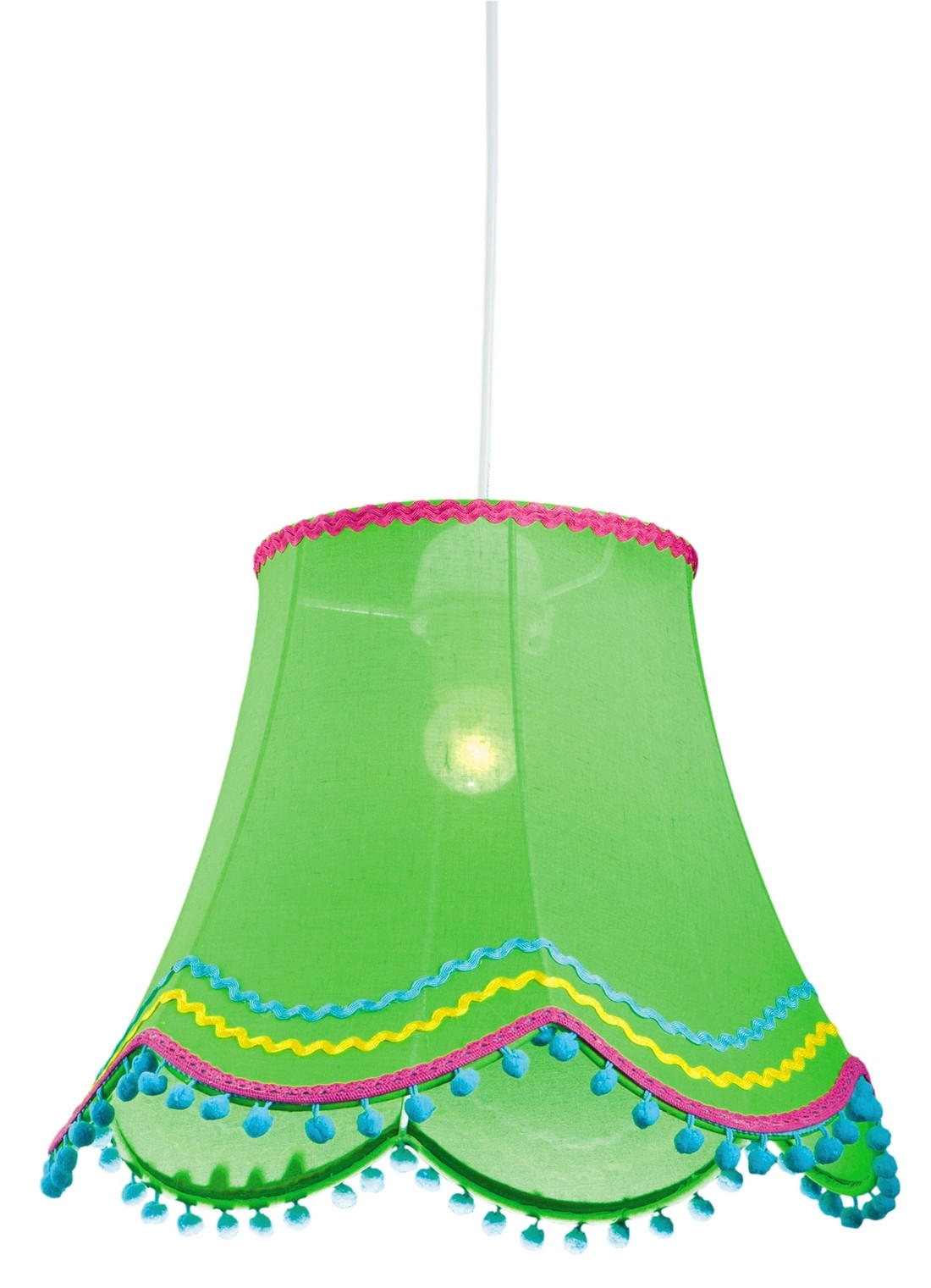 PENDELLAMPA Arlekin 35/35/90 cm  - ljusgrön, Trend, textil/plast (35/35/90cm)