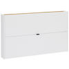SCHUHKIPPER GW-Ameca  in 140/83/18 cm  - Weiss/Eichefarben, Design, Holzwerkstoff/Metall (140/83/18cm)