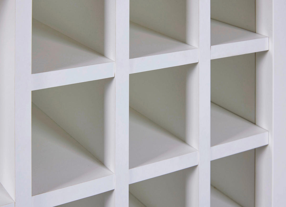 WEINSCHRANK  - Schwarz/Weiß, MODERN, Holzwerkstoff/Kunststoff (76,8/124,4/33cm) - home24