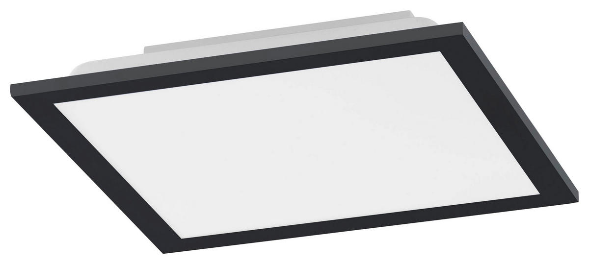 LED-DECKENLEUCHTE 29,5/29,5/6 cm   - Schwarz, Basics, Kunststoff/Metall (29,5/29,5/6cm)