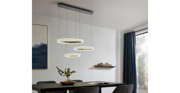 LED-HÄNGELEUCHTE 79,5/50/150 cm - Grau, LIFESTYLE, Metall (79,5/50/150cm) - Ambiente